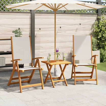 vidaXL Chaises de jardin 2 pcs Pliables Bois d'acacia massif et textilène