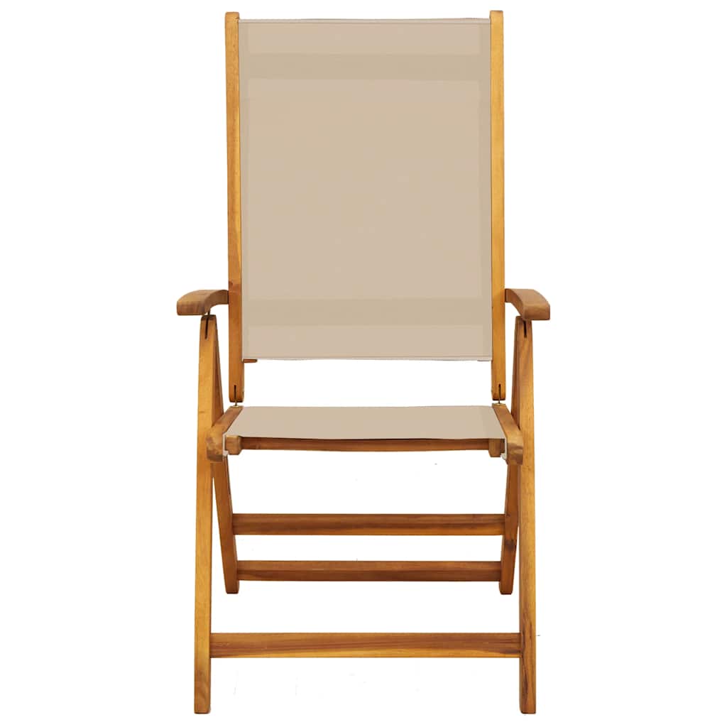 vidaXL Chaises de jardin 2 pcs Pliables Bois d'acacia massif et textilène