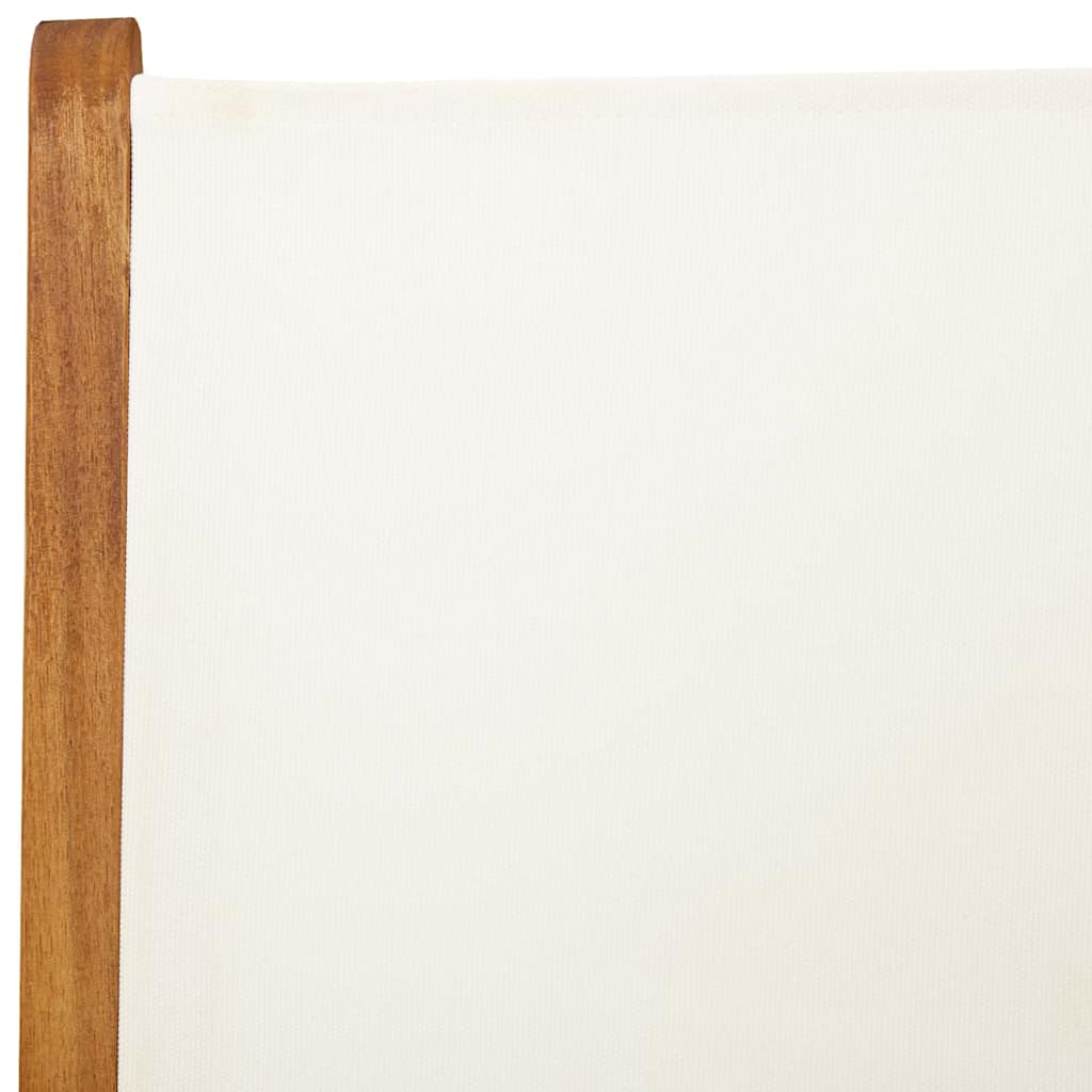 7-tlg. Garten-Essgruppe Stoff und Massivholz Cremeweiß