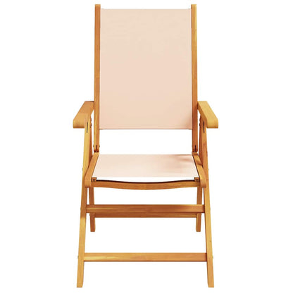 vidaXL 7-tlg. Garten-Essgruppe Stoff und Massivholz Beige
