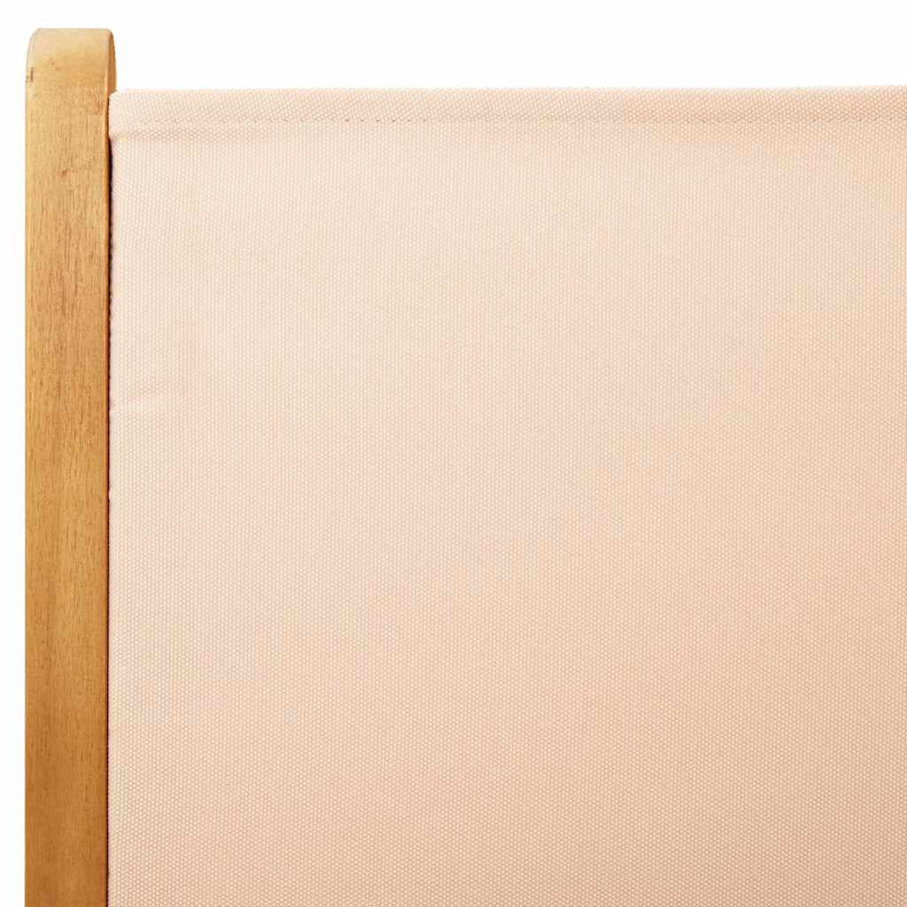 vidaXL 7-tlg. Garten-Essgruppe Stoff und Massivholz Beige