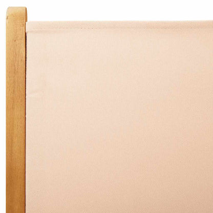 vidaXL 7-tlg. Garten-Essgruppe Stoff und Massivholz Beige