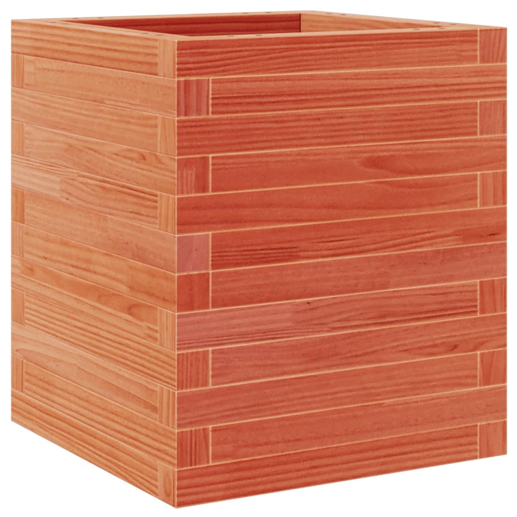 vidaXL Pflanzkübel Wachsbraun 40x40x46 cm Massivholz Kiefer