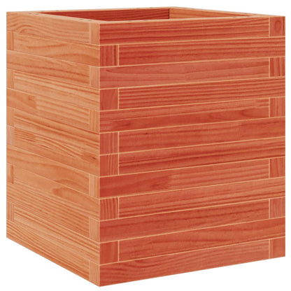 vidaXL Pflanzkübel Wachsbraun 40x40x46 cm Massivholz Kiefer