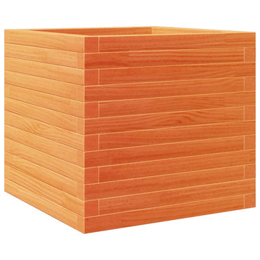 vidaXL Pflanzkübel Wachsbraun 50x50x46 cm Massivholz Kiefer
