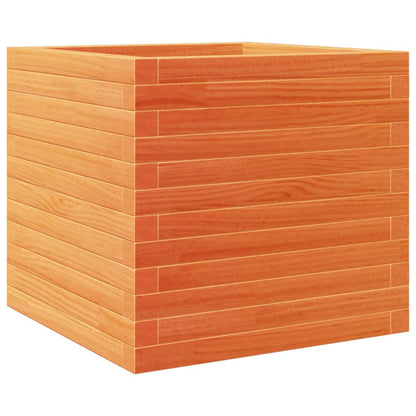vidaXL Pflanzkübel Wachsbraun 50x50x46 cm Massivholz Kiefer