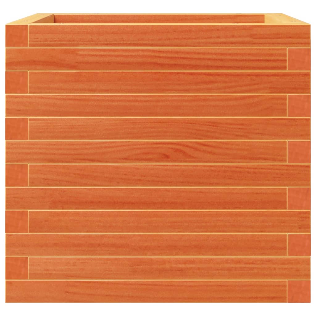 vidaXL Pflanzkübel Wachsbraun 50x50x46 cm Massivholz Kiefer