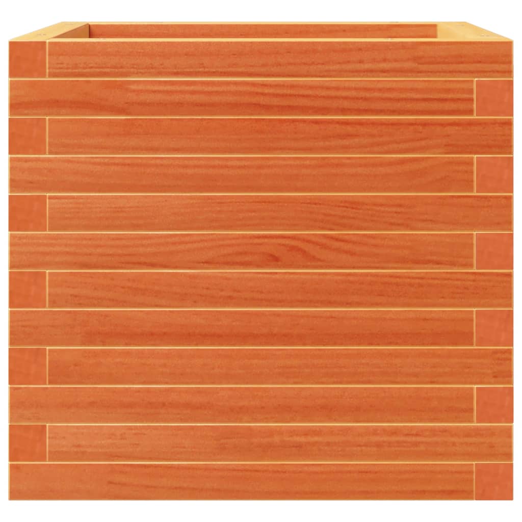 vidaXL Pflanzkübel Wachsbraun 50x50x46 cm Massivholz Kiefer