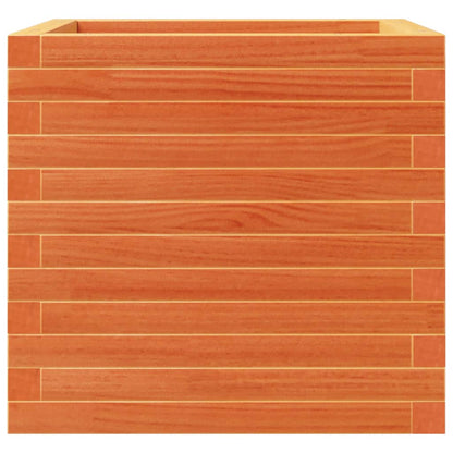 vidaXL Pflanzkübel Wachsbraun 50x50x46 cm Massivholz Kiefer