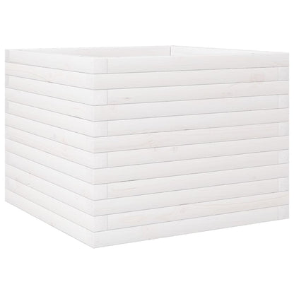 vidaXL Pflanzkübel Weiß 60x60x46 cm Massivholz Kiefer