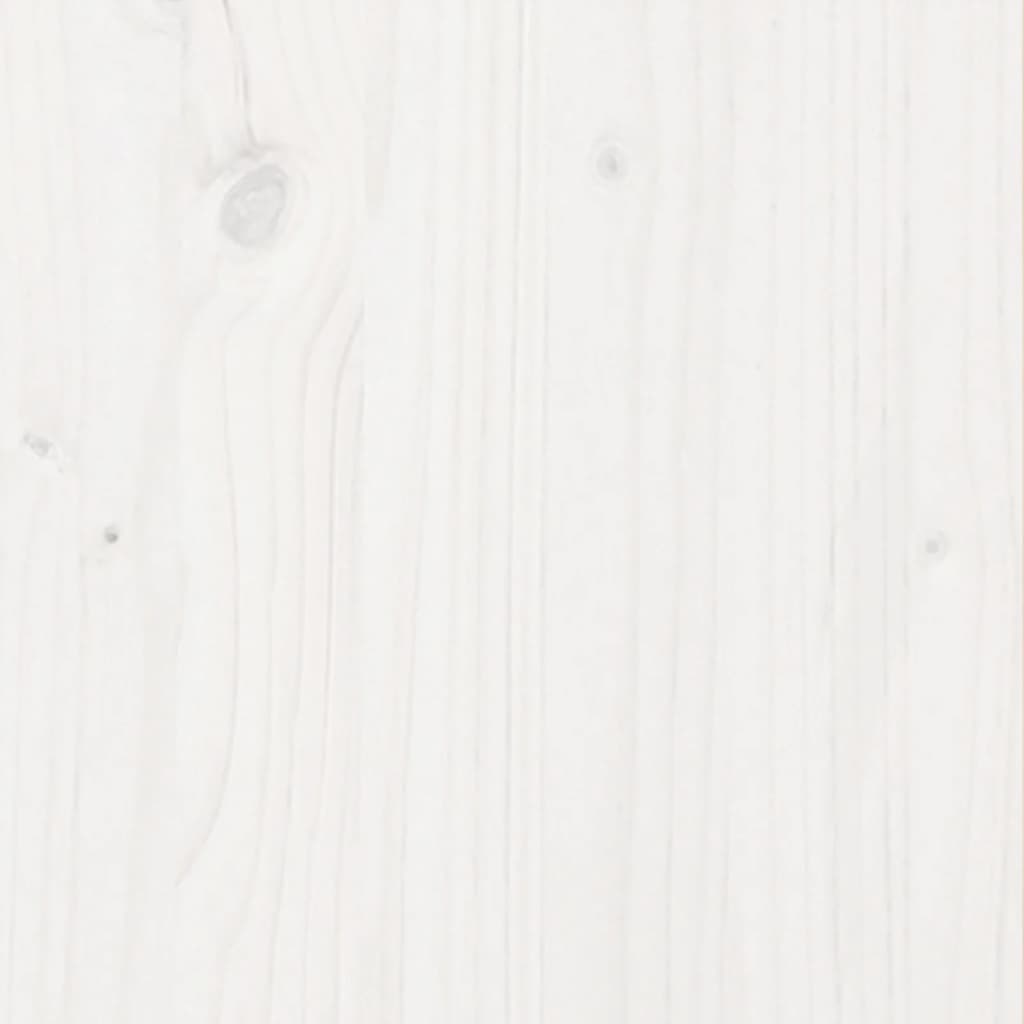 vidaXL Pflanzkübel Weiß 60x60x46 cm Massivholz Kiefer