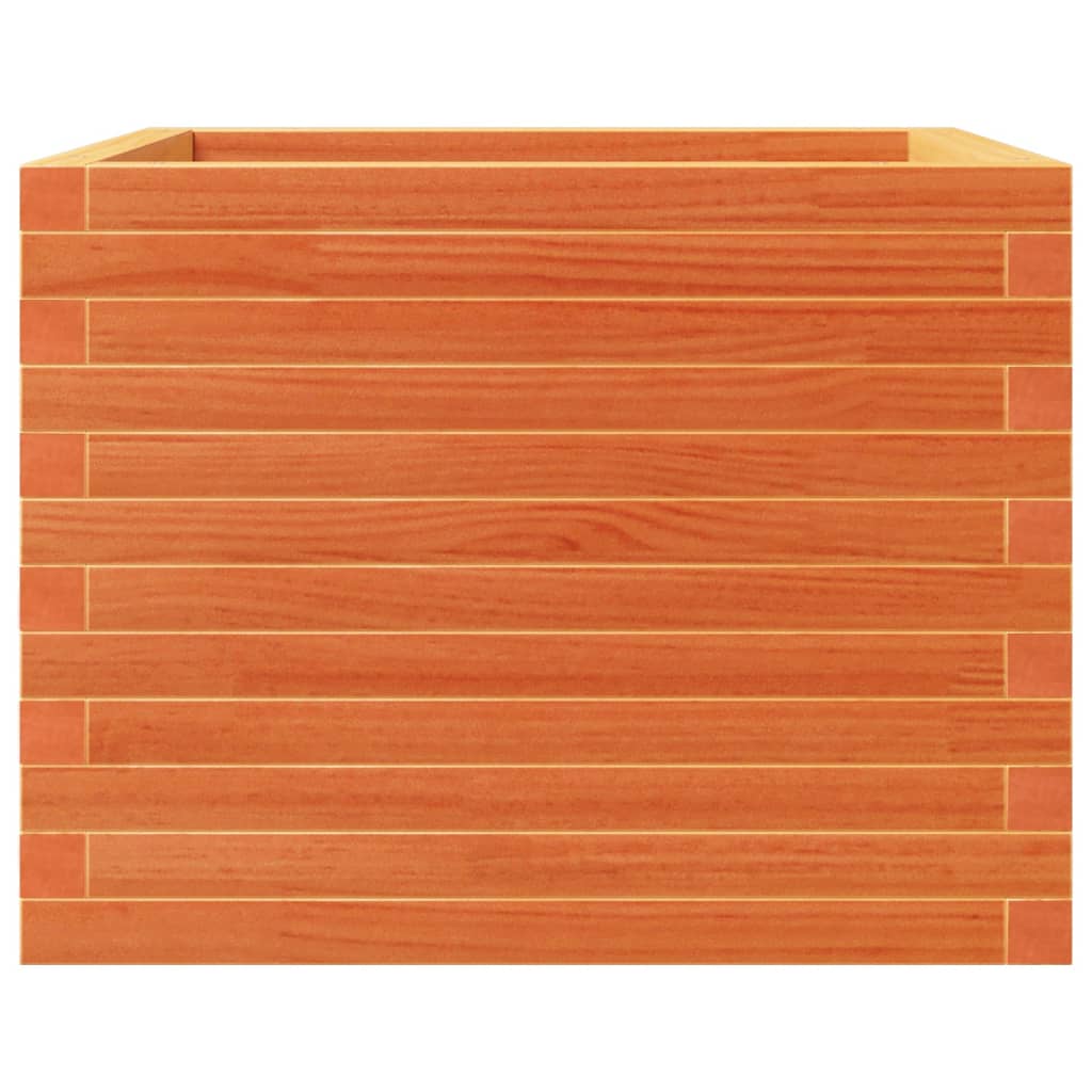 vidaXL Pflanzkübel Wachsbraun 60x60x46 cm Massivholz Kiefer