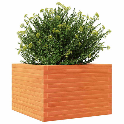 vidaXL Pflanzkübel Wachsbraun 70x70x46 cm Massivholz Kiefer