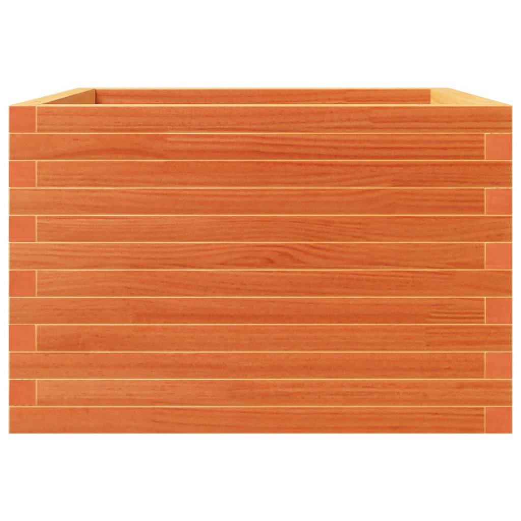 vidaXL Pflanzkübel Wachsbraun 70x70x46 cm Massivholz Kiefer