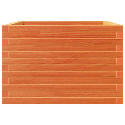 vidaXL Pflanzkübel Wachsbraun 70x70x46 cm Massivholz Kiefer