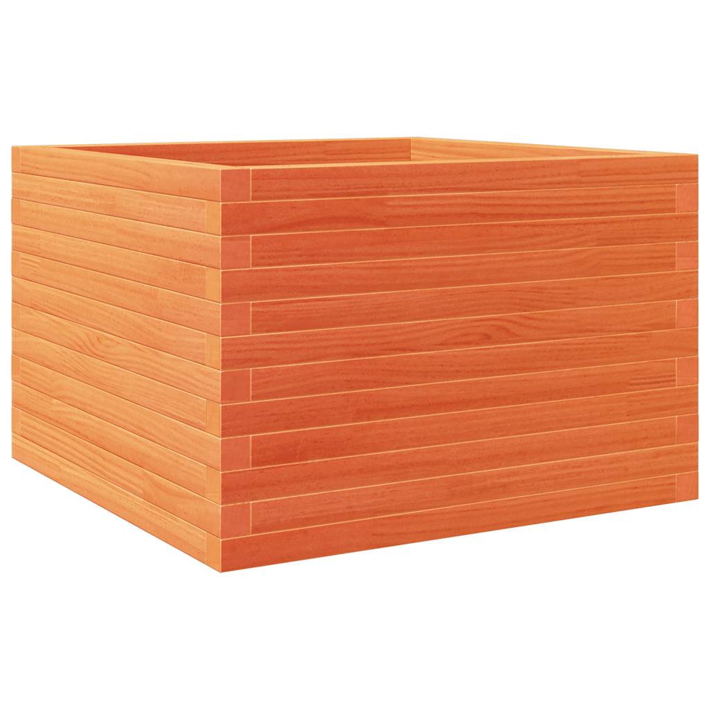 vidaXL Pflanzkübel Wachsbraun 70x70x46 cm Massivholz Kiefer