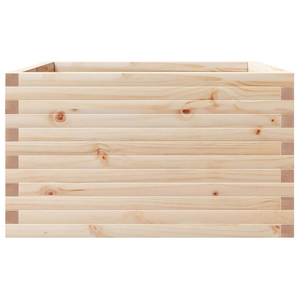 vidaXL Pflanzkübel 80x80x46 cm Massivholz Kiefer