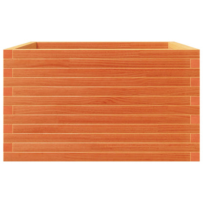 vidaXL Pflanzkübel Wachsbraun 80x80x46 cm Massivholz Kiefer
