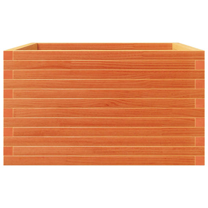 vidaXL Pflanzkübel Wachsbraun 80x80x46 cm Massivholz Kiefer