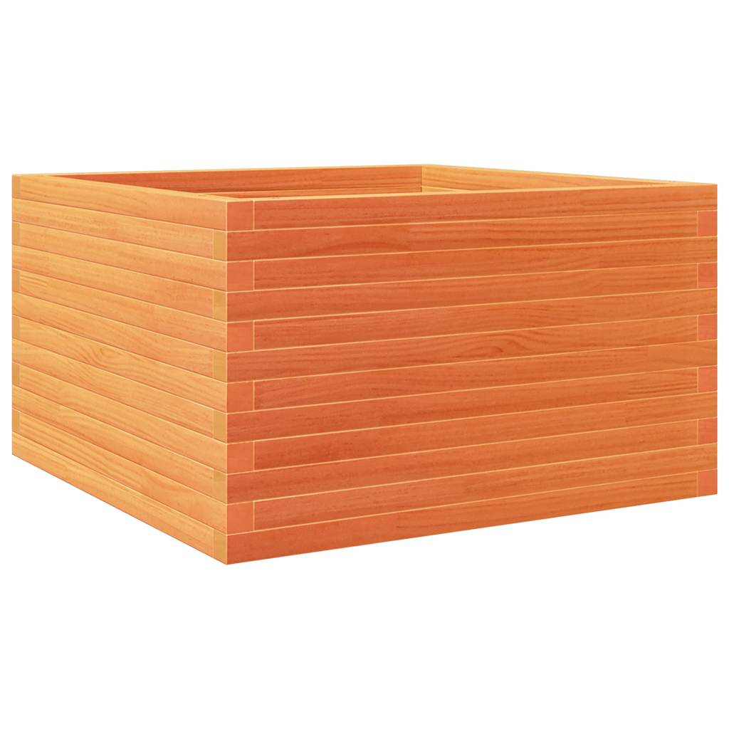 vidaXL Pflanzkübel Wachsbraun 80x80x46 cm Massivholz Kiefer