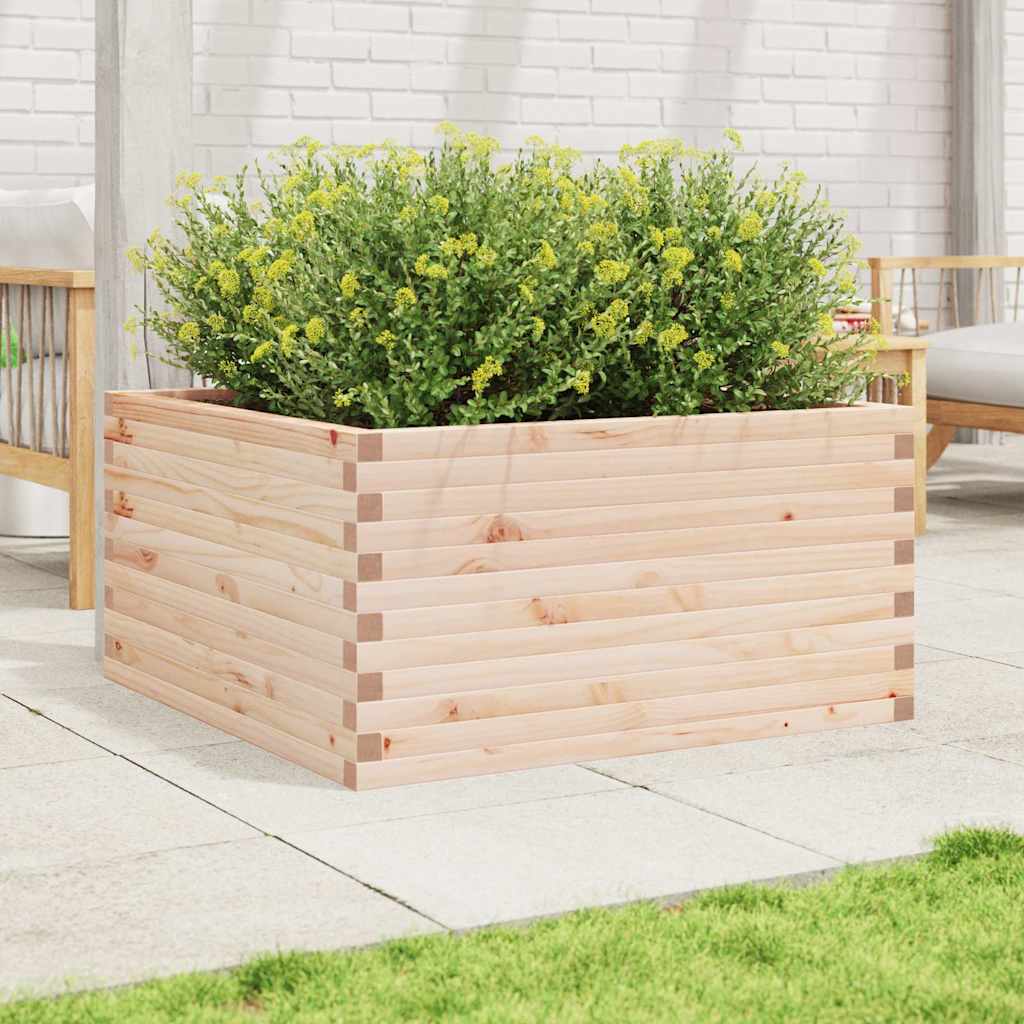 vidaXL Jardinière 90x90x46 cm Bois de pin massif
