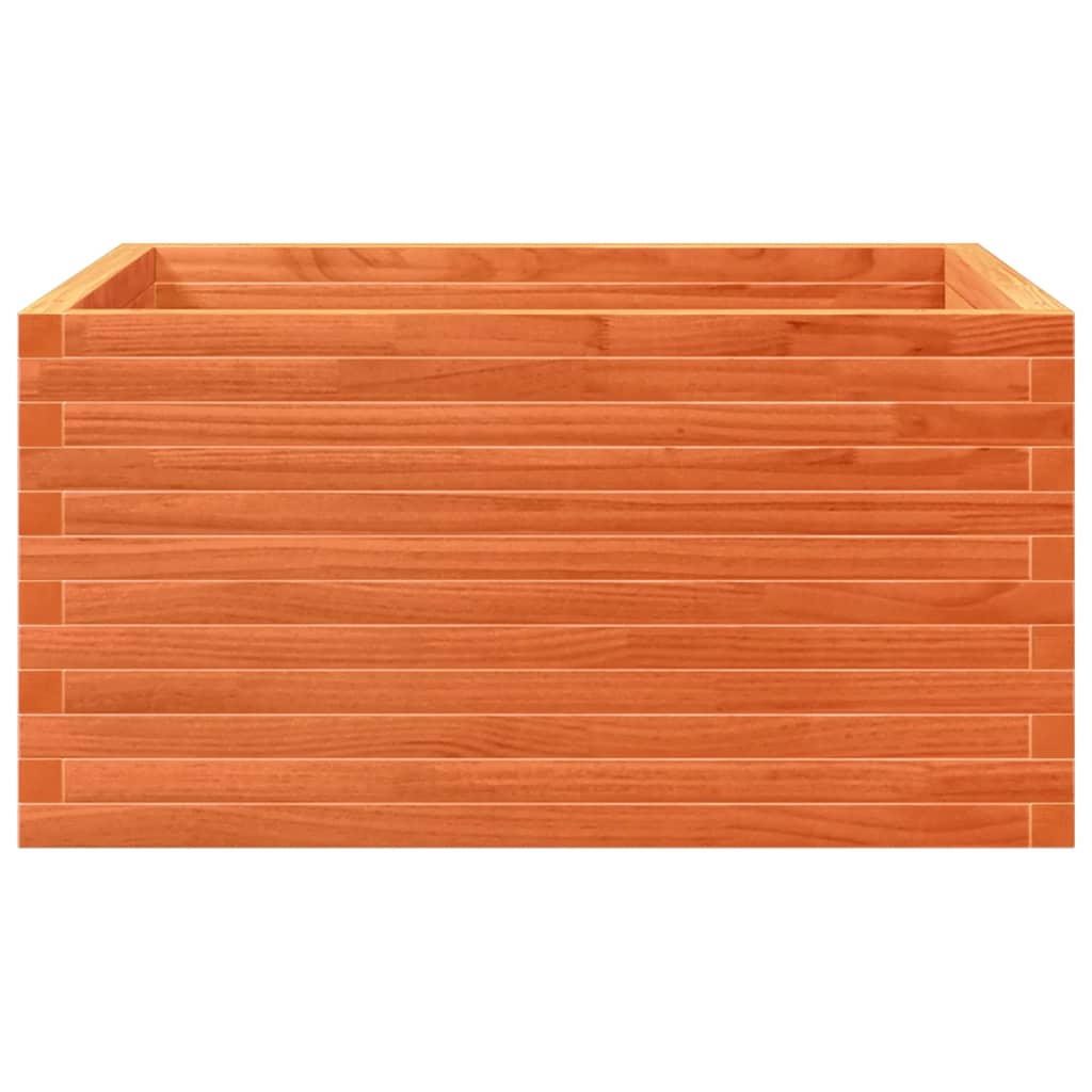 vidaXL Pflanzkübel Wachsbraun 90x90x46 cm Massivholz Kiefer