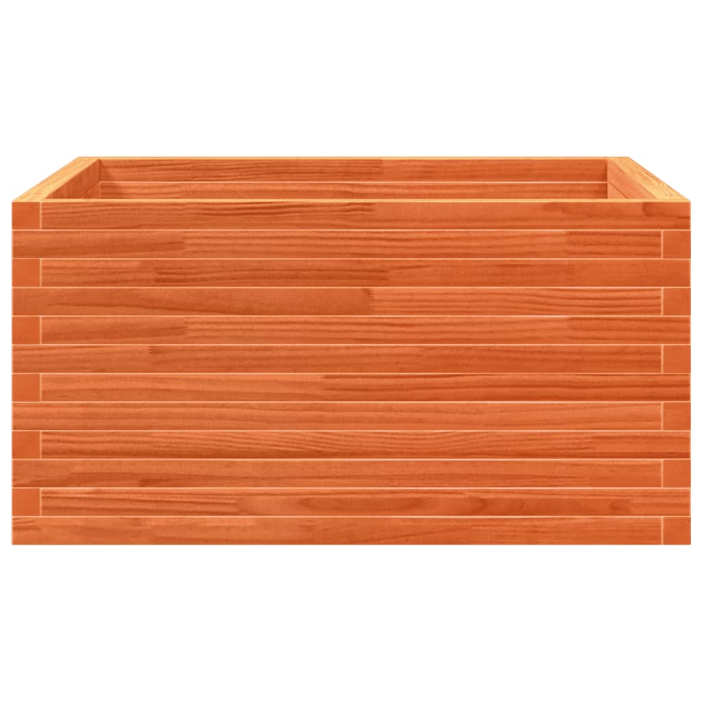 vidaXL Pflanzkübel Wachsbraun 90x90x46 cm Massivholz Kiefer