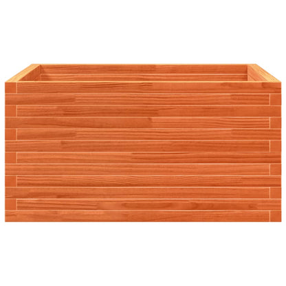 vidaXL Pflanzkübel Wachsbraun 90x90x46 cm Massivholz Kiefer