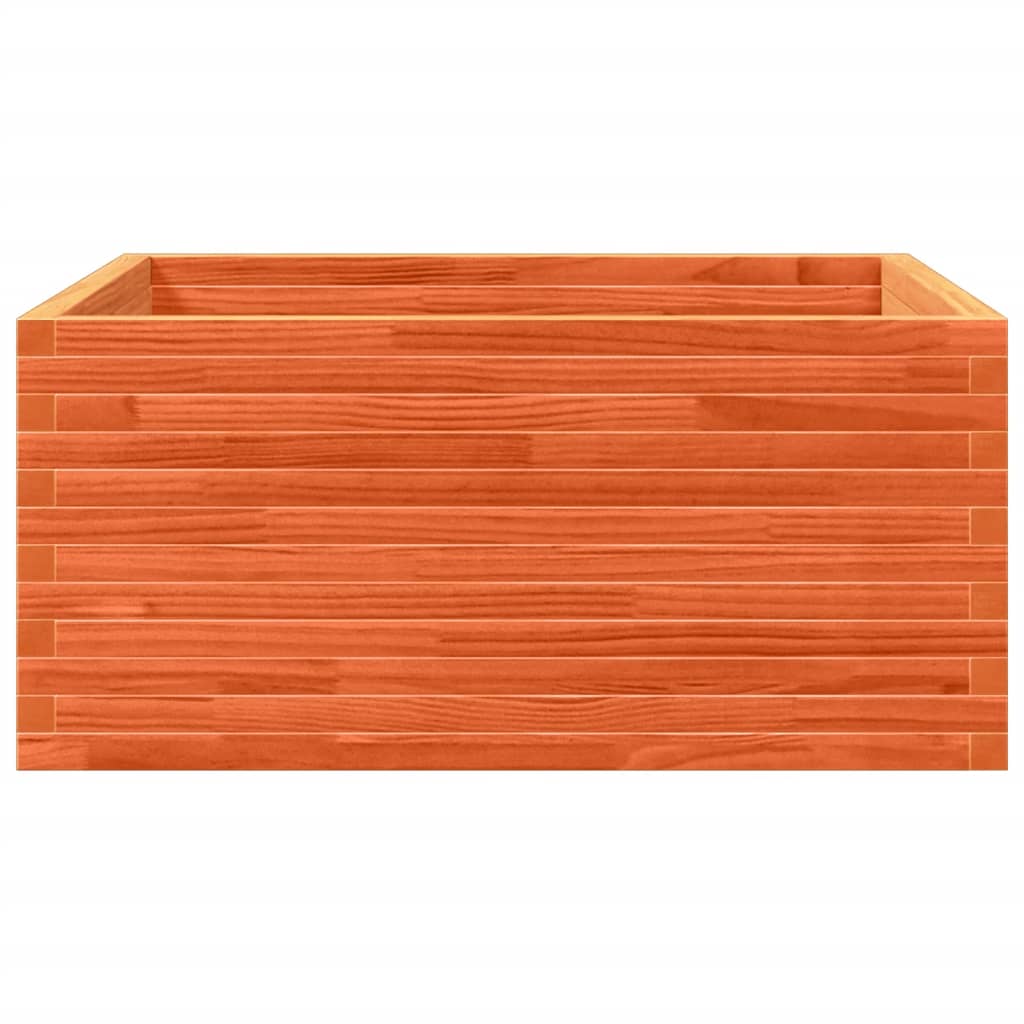 vidaXL Pflanzkübel Wachsbraun 100x100x46 cm Massivholz Kiefer