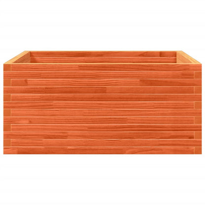vidaXL Pflanzkübel Wachsbraun 100x100x46 cm Massivholz Kiefer
