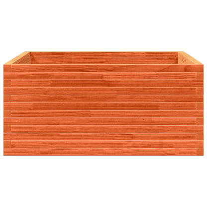vidaXL Pflanzkübel Wachsbraun 100x100x46 cm Massivholz Kiefer