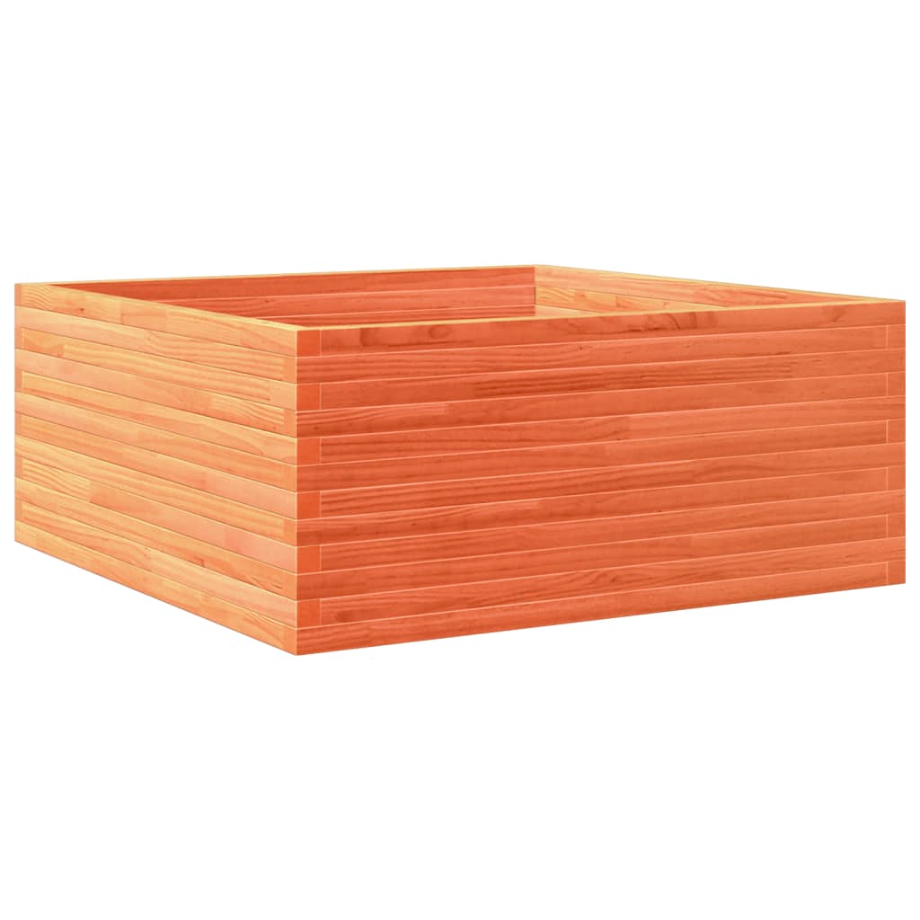 vidaXL Pflanzkübel Wachsbraun 110x110x46 cm Massivholz Kiefer