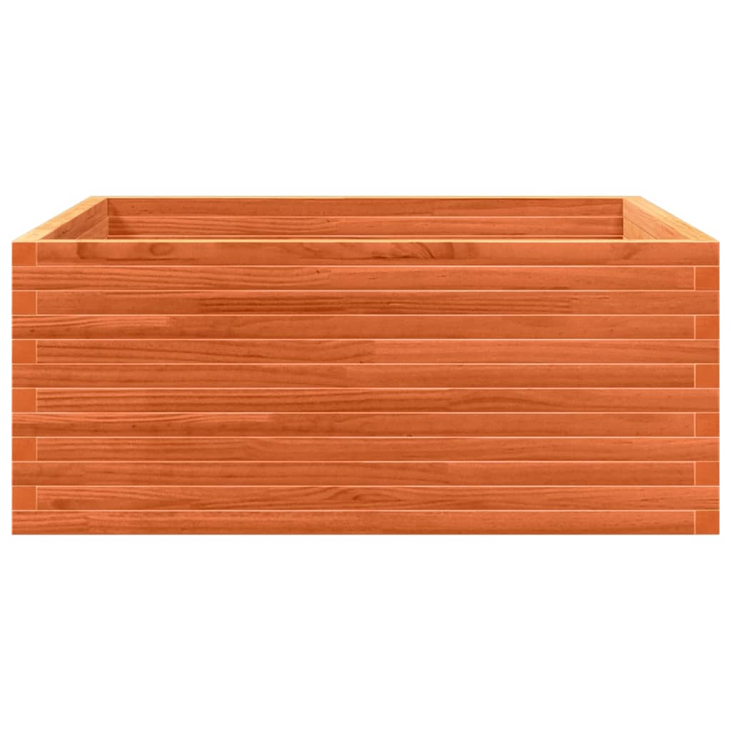 vidaXL Pflanzkübel Wachsbraun 110x110x46 cm Massivholz Kiefer