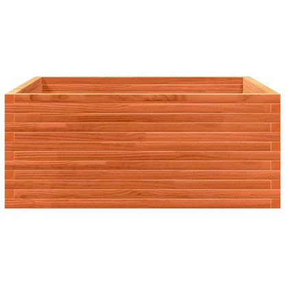 vidaXL Pflanzkübel Wachsbraun 110x110x46 cm Massivholz Kiefer