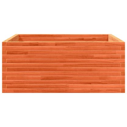 vidaXL Pflanzkübel Wachsbraun 110x110x46 cm Massivholz Kiefer