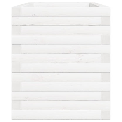 vidaXL Pflanzkübel Weiß 70x40x46 cm Massivholz Kiefer