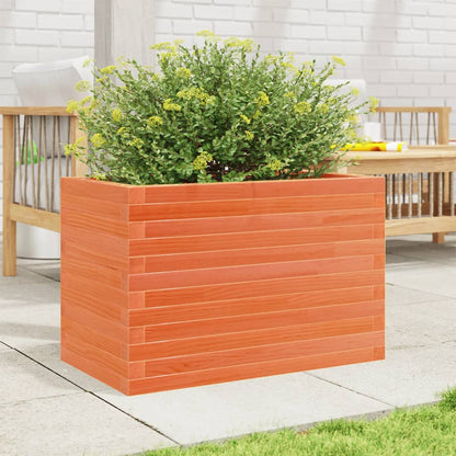 vidaXL Jardinière marron miel 70x40x46 cm bois de pin massif