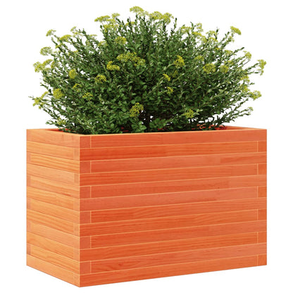 vidaXL Jardinière marron miel 70x40x46 cm bois de pin massif