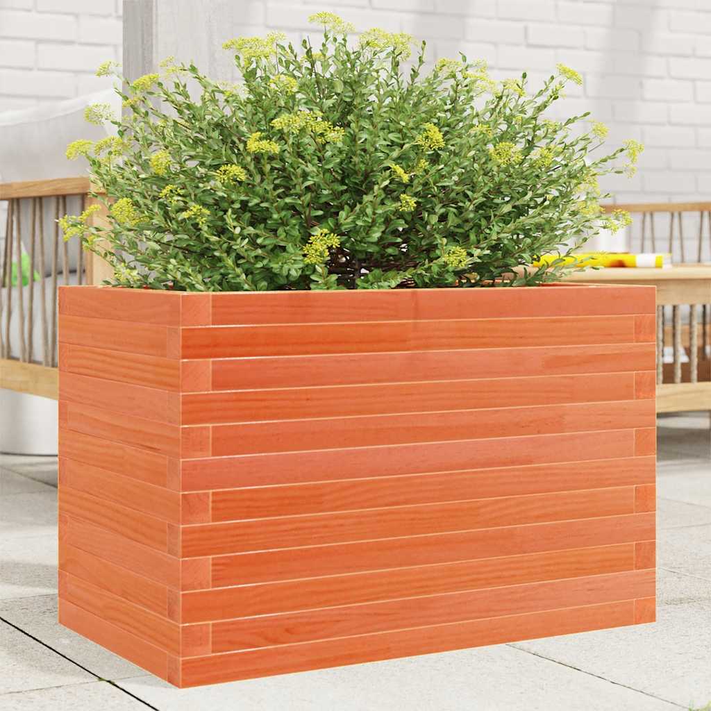 vidaXL Jardinière marron miel 70x40x46 cm bois de pin massif