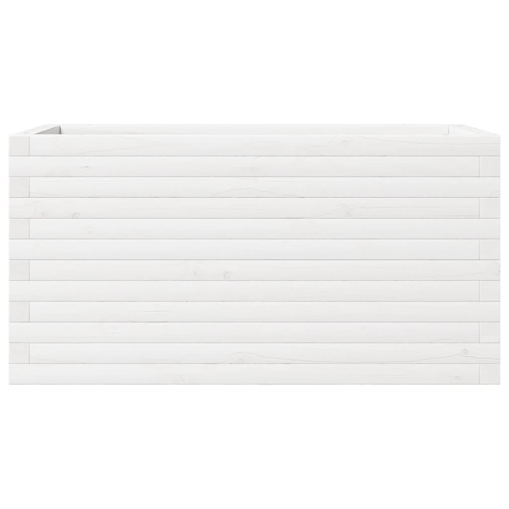 vidaXL Jardinière blanc 90x40x46 cm bois de pin massif