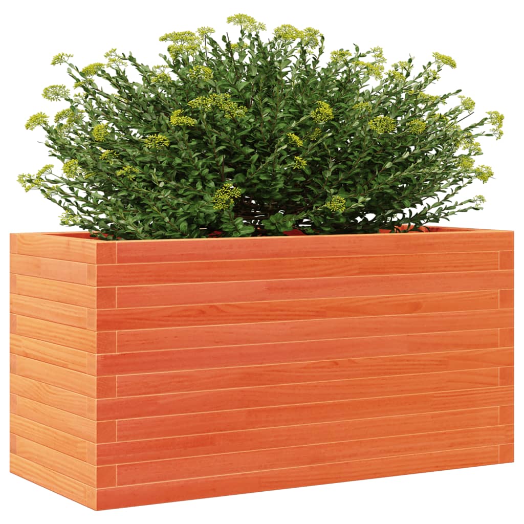 vidaXL Pflanzkübel Wachsbraun 90x40x46 cm Massivholz Kiefer