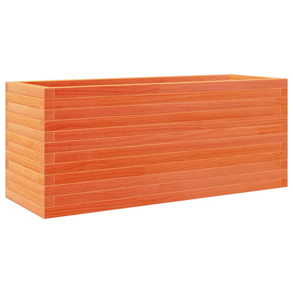 vidaXL Pflanzkübel Wachsbraun 110x40x46 cm Massivholz Kiefer