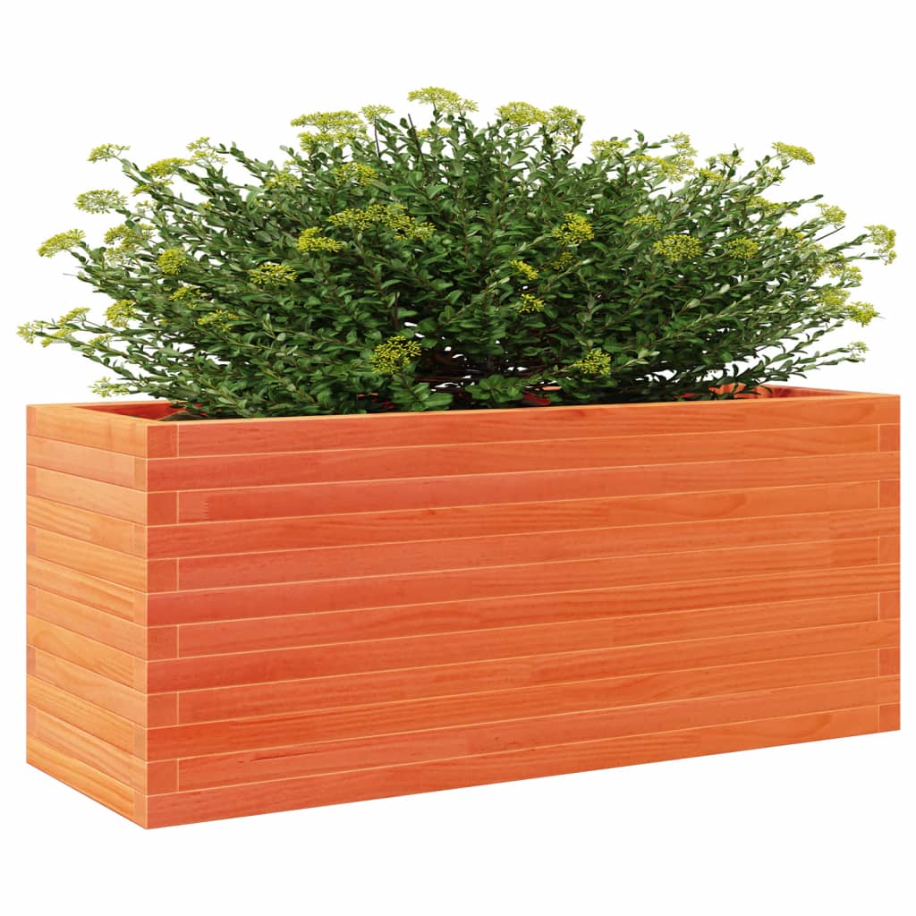 vidaXL Pflanzkübel Wachsbraun 110x40x46 cm Massivholz Kiefer