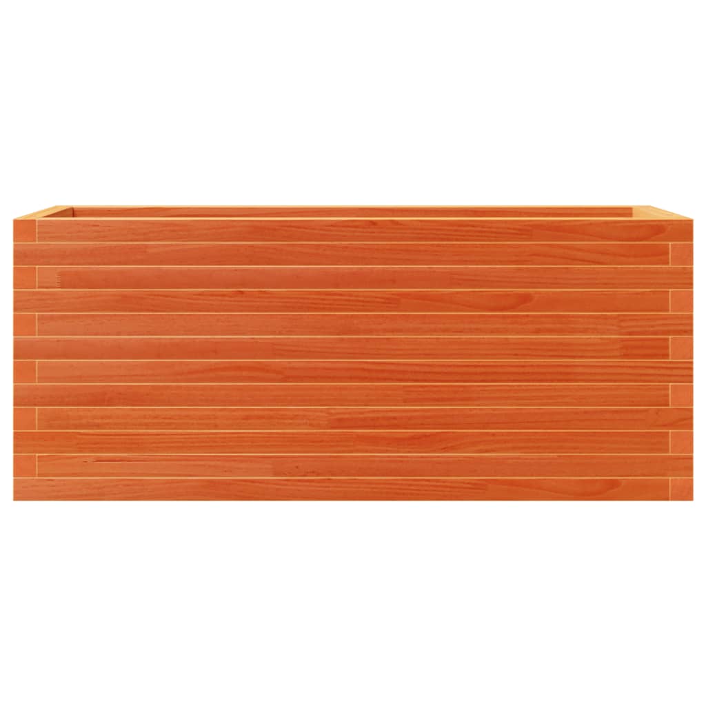 vidaXL Pflanzkübel Wachsbraun 110x40x46 cm Massivholz Kiefer