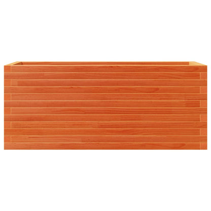 vidaXL Pflanzkübel Wachsbraun 110x40x46 cm Massivholz Kiefer