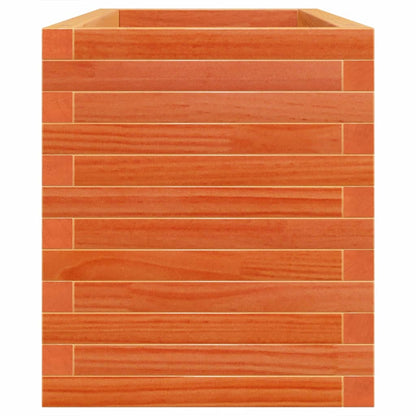 vidaXL Pflanzkübel Wachsbraun 110x40x46 cm Massivholz Kiefer