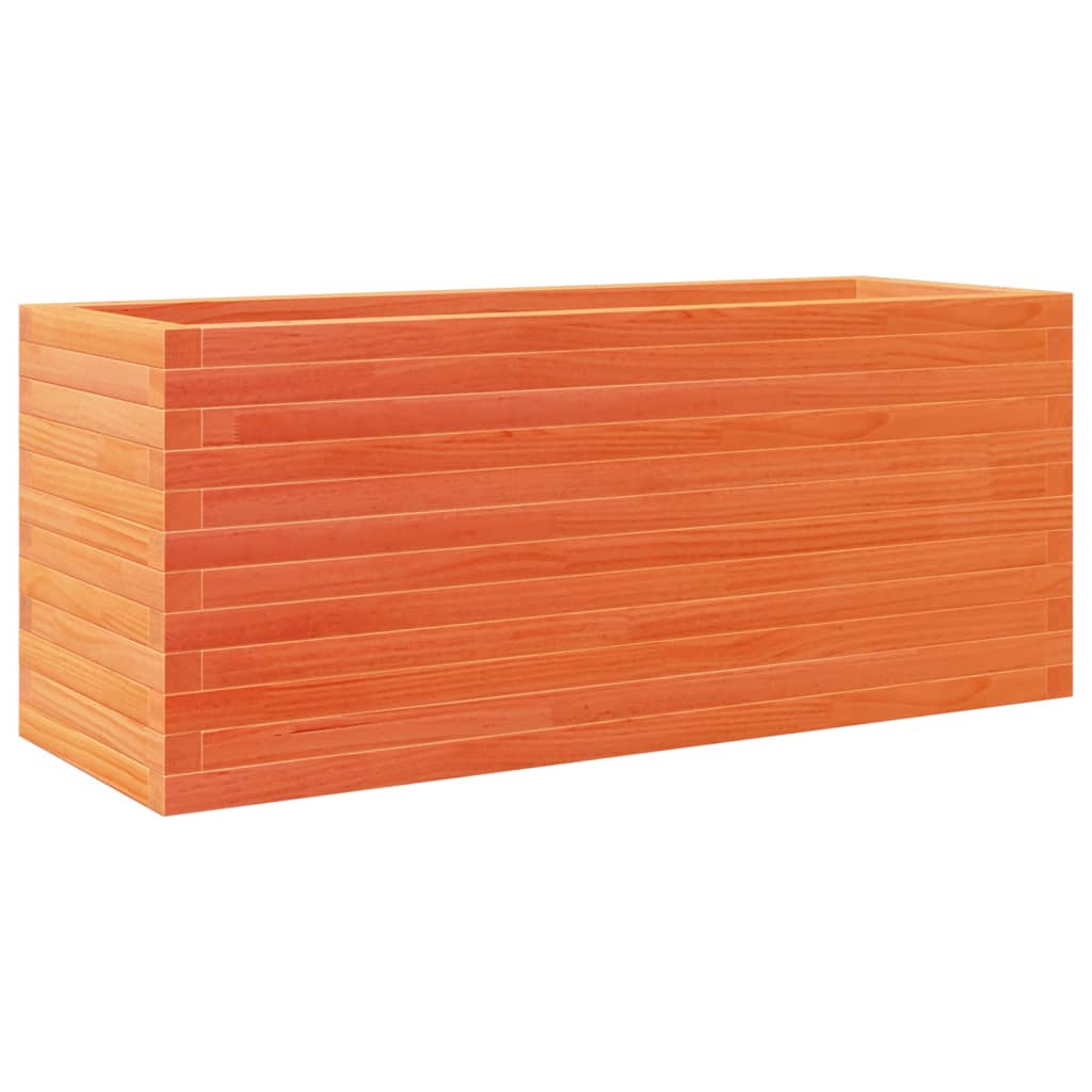 vidaXL Pflanzkübel Wachsbraun 110x40x46 cm Massivholz Kiefer