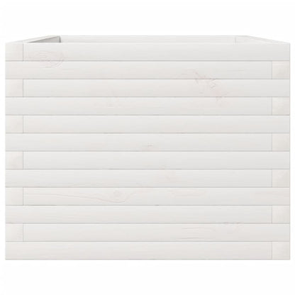 vidaXL Pflanzkübel Weiß 110x60x46 cm Massivholz Kiefer