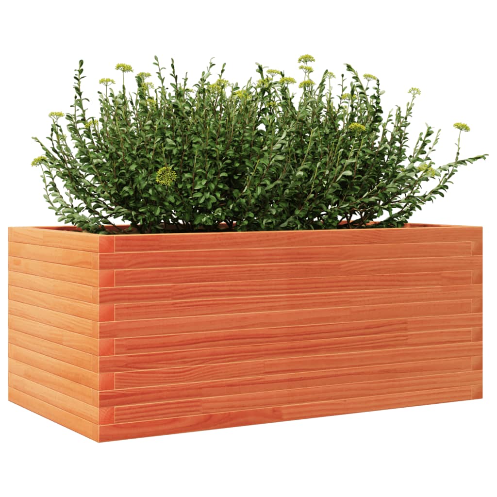 vidaXL Pflanzkübel Wachsbraun 110x60x46 cm Massivholz Kiefer