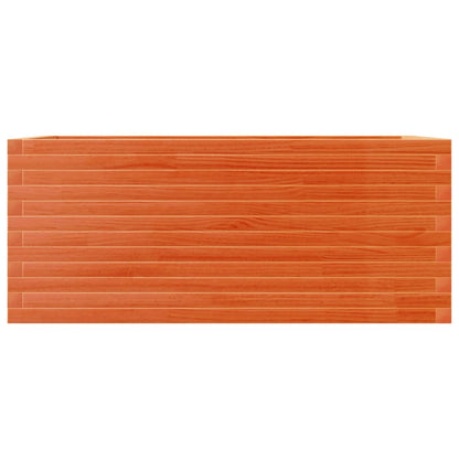vidaXL Pflanzkübel Wachsbraun 110x60x46 cm Massivholz Kiefer